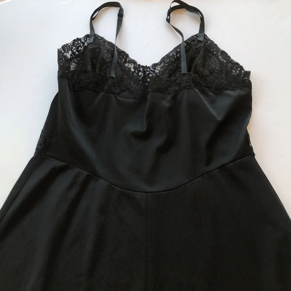 True Vintage 50’ Black Goth Sexy Magic Rare Girly Coquette Lace Tulle Vampire 36 - Picture 12 of 17